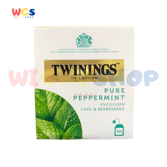 Twinings of London Pure Peppermint Infusion Tea Bag 20g (10 x 2g) - Refreshing and Soothing