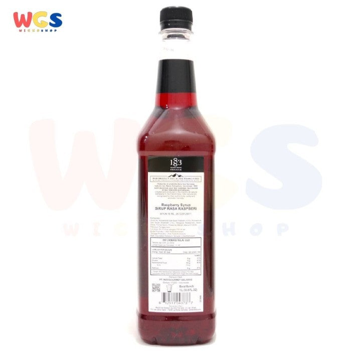 1883 Maison Routin France Syrup Raspberry Flavored 1 ltr - 33.8 fl oz