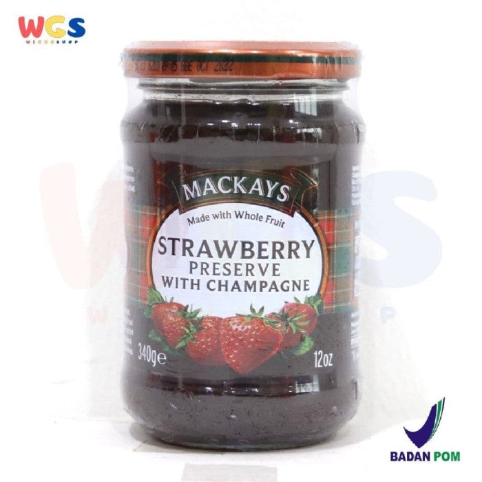 Mackays Strawberry Preserve with Champagne Jam 340g