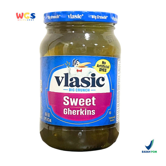 vlasic Big Crunch Sweet Gherkins No Artificial 470ml