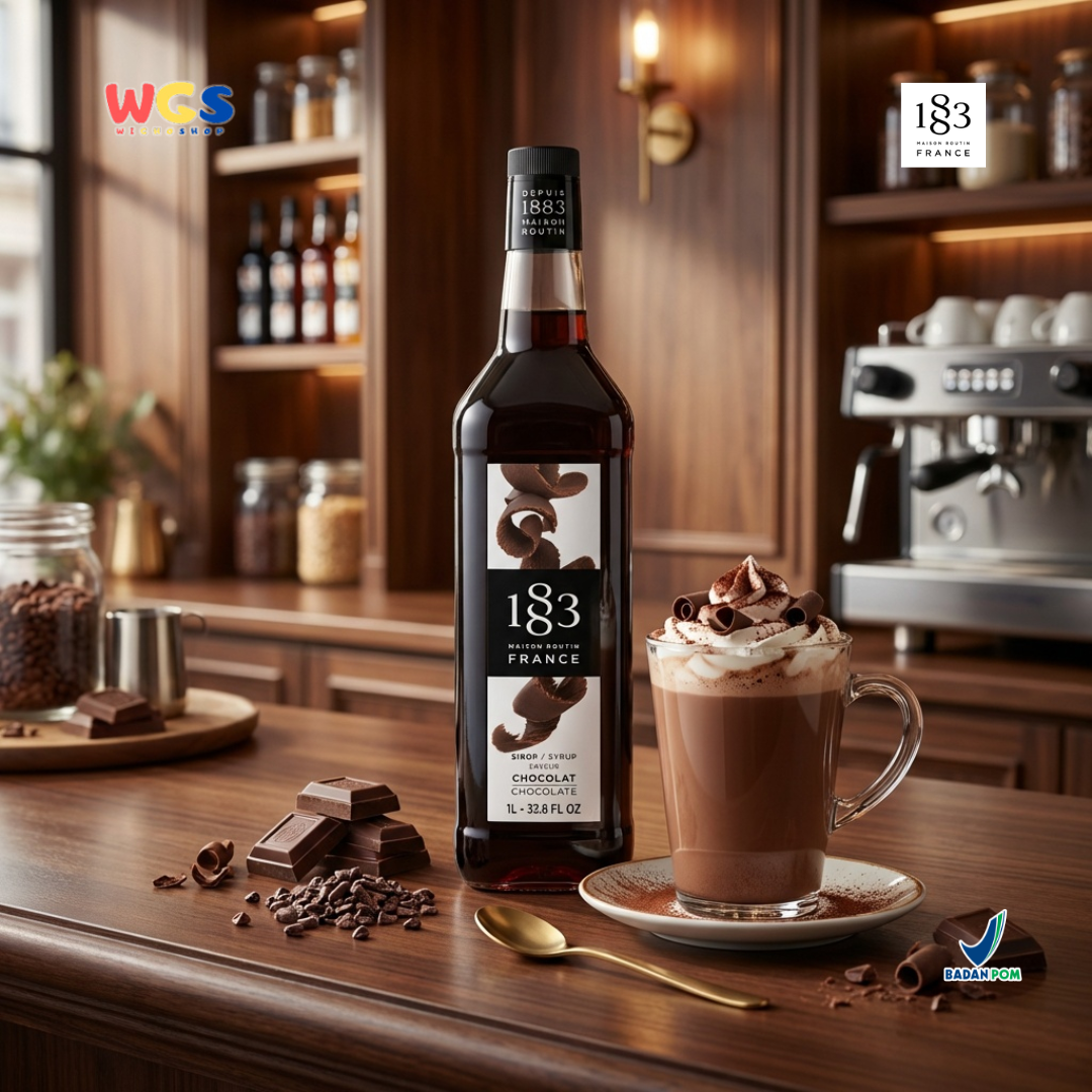 1883 Maison Routin Chocolate Syrup 1L - Sirup Cokelat Syrup Cafe Barista Coffee Drink