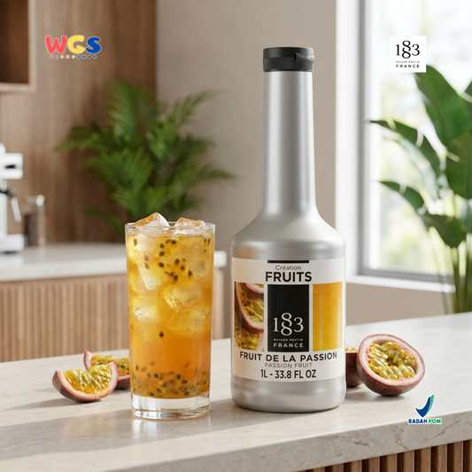 1883 Maison Routin Creation Fruits Passion Fruit Puree 1L - Saus Buah Markisa untuk Minuman Cafe Dessert