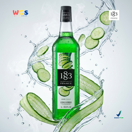 1883 Maison Routin Cucumber Syrup 1L – Sirup Mentimun Premium untuk Soda, Mocktail & Tea