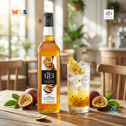 1883 Maison Routin Passion Fruit Syrup 1L - Sirup Markisa Syrup Cafe Barista Mocktail Drink