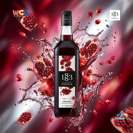 1883 Maison Routin Pomegranate Syrup 1L - Sirup Delima Premium untuk Soda, Mocktail & Tea