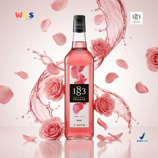 1883 Maison Routin Rose Syrup 1L - Sirup Rose Mawar Syrup Cafe Barista Mocktail