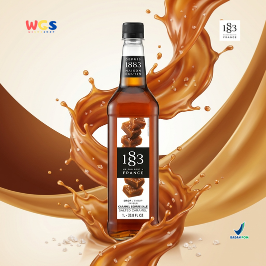1883 Maison Routin Salted Caramel Syrup 1L – Sirup Salted Caramel Premium Untuk Kopi Latte Mocktail