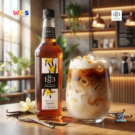 1883 Maison Routin Vanilla Syrup 1L - Sirup Vanilla Syrup Cafe Barista Mocktail