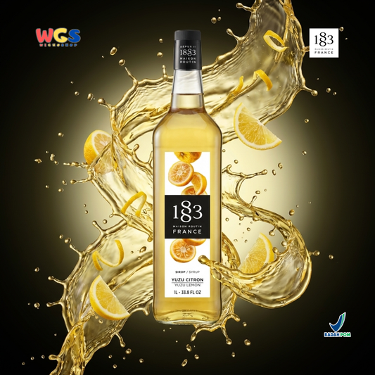 1883 Maison Routin Yuzu Lemon Syrup 1L – Sirup Yuzu Lemon Premium Untuk Soda Drink, Mocktail & Tea