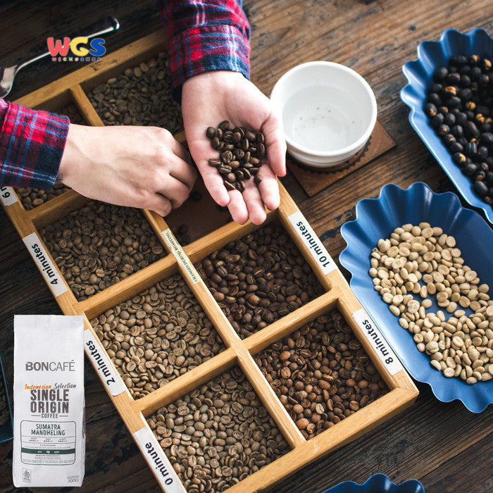 BONCAFE Sumatra Mandheling Single Origin Roasted 100% Arabica Whole Beans Coffee 200g - Coffee Beans