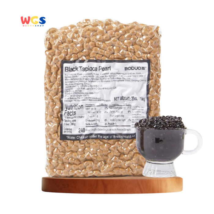 BODUO Premium Black Tapioca Pearl 1kg – Halal and BPOM