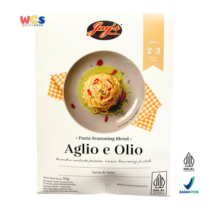 Jay's Kitchen Aglio e Olio Pasta Seasoning Spices & Herbs Blend 30g - Garlic Pasta Seasoning