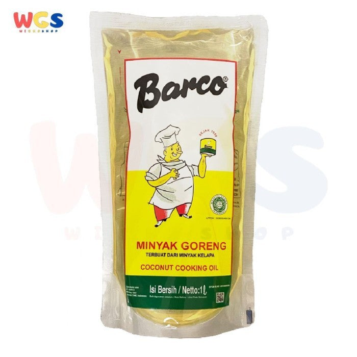 Barco Pure Coconut Oil 1L – Coconut Oil - Natural Cooking Oil Made from Pure Coconut, No Additives