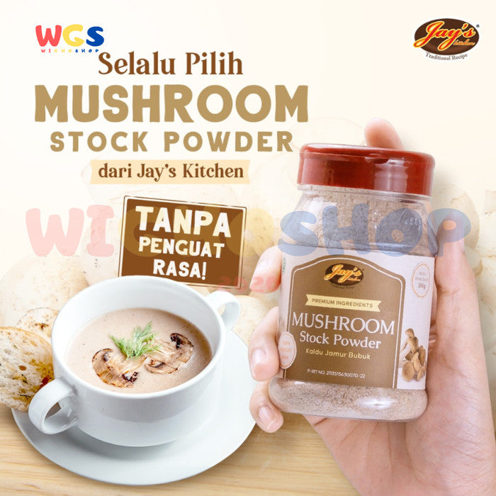 Jay's Kitchen Mushroom Stock Powder 200g - Bumbu Kaldu Jamur Bubuk