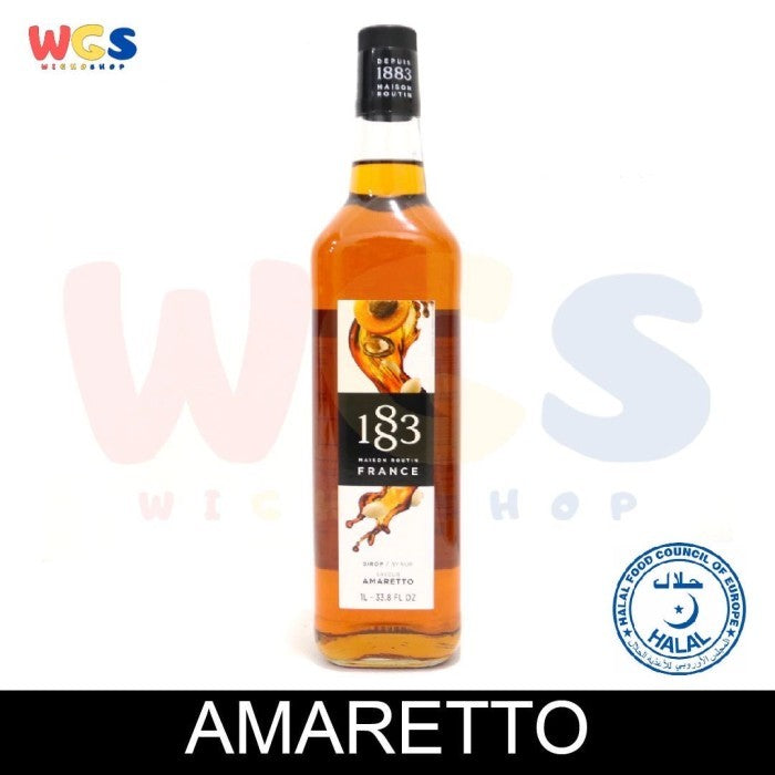 1883 Maison Routin France Syrup Amaretto Flavored 33.8 fl oz 1ltr