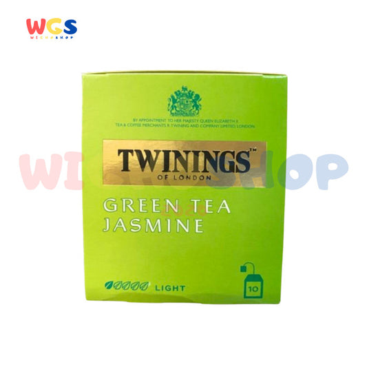 Twinings of London Green Tea Jasmine 18g (10 x 1.8g) - Jasmine Green Tea, a refreshing and soothing drink with a jasmine aroma