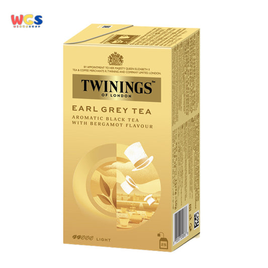 TWININGS OF LONDON Earl Grey Tea 25 Tea Bags x 2g - Aromatic Black Tea With Bergamot Flavour