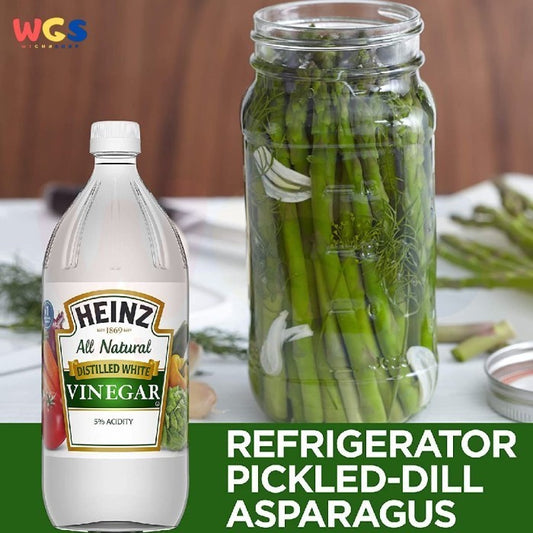 HEINZ Premium Distilled White Vinegar 5% 473ml - Pure, Multipurpose, Halal White Vinegar