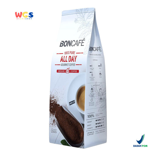 BONCAFE All Day 100% Pure Gourmet Arabica Ground Coffee 200g - Ground Coffee
