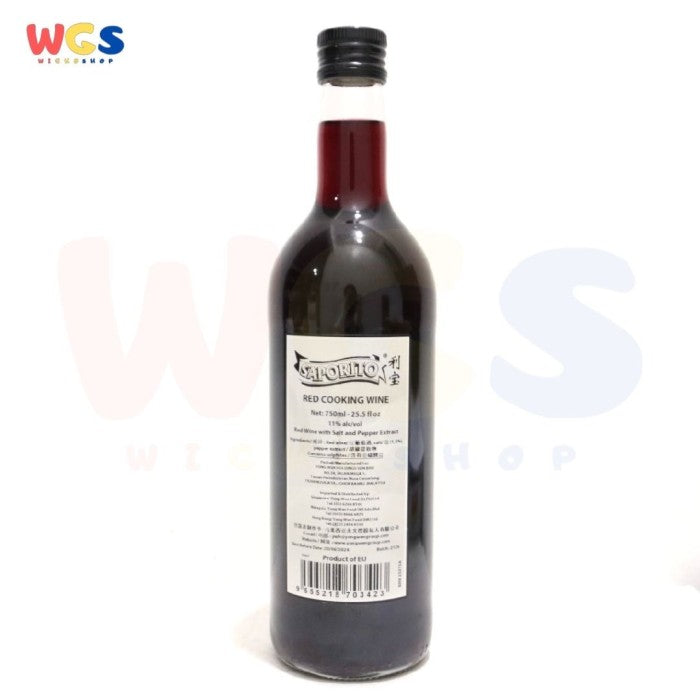 Saporito Red Cooking Wine With Salt & Pepper Extract For Cooking 750ml