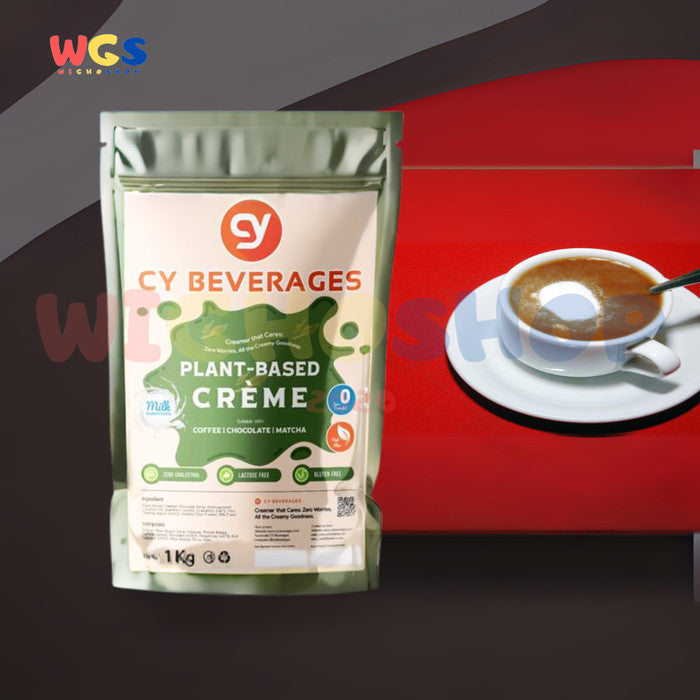 CY Beverages Plant-Based Crème 1kg – Dairy-Free Creamer for Coffee, Matcha & Chocolate Drinks