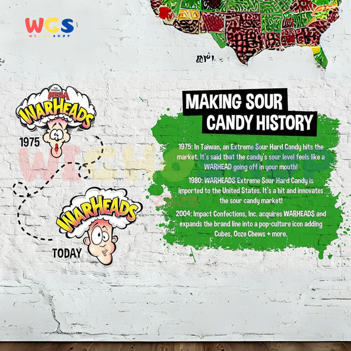 Warheads Extreme Sour Hard Candy Assorted Flavor 28g - Candy