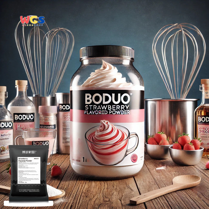 BODUO Strawberry Flavored Powder 1kg – Halal dan BPOM