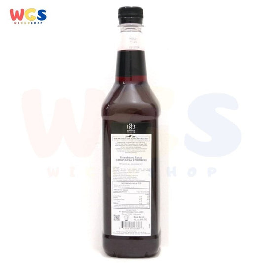 1883 Maison Routin France Syrup Strawberry Flavored 1 ltr - 33.8 fl oz