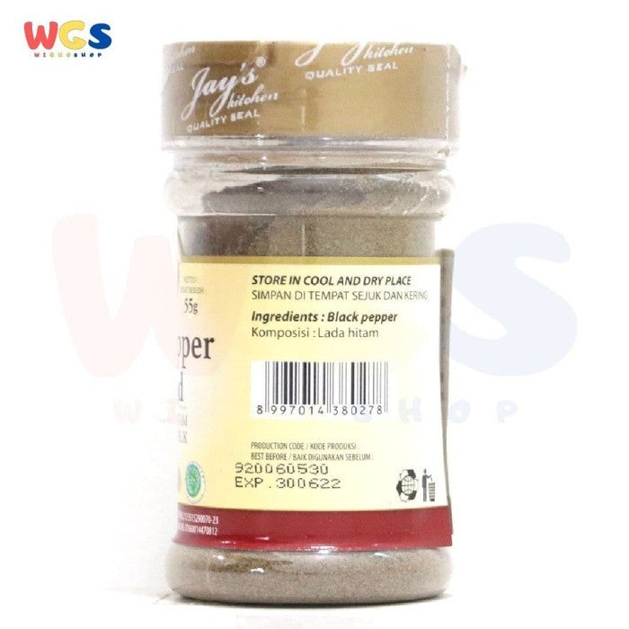 Jays Black Pepper Ground 55 gr - Bubuk Merica Hitam
