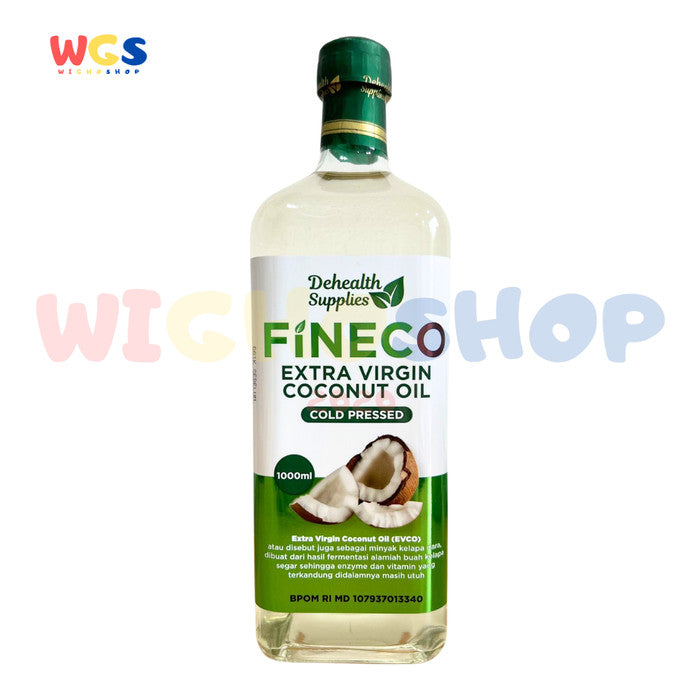 Dehealth Supplies Fineco Extra Virgin Coconut Oil 1000ml – Cold Pressed Pure Coconut Oil
