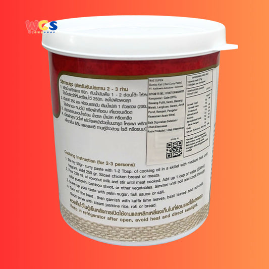Mae Supen Red Curry Paste 400g - Authentic Thai Red Curry Paste