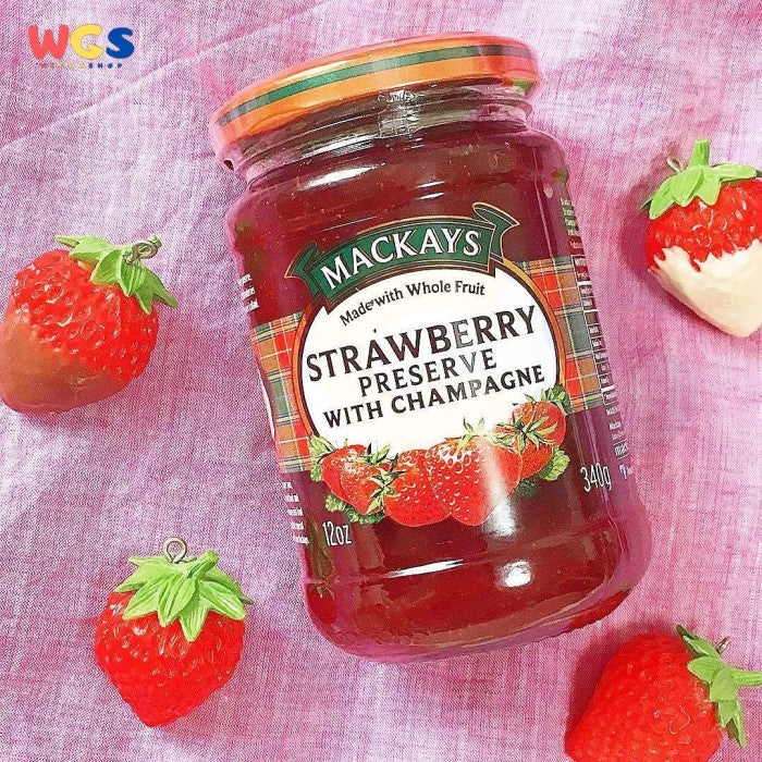 Selai Mackays Strawberry Preserve with Champagne Jam 340 gr