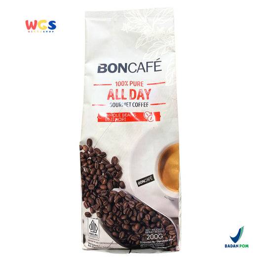BONCAFE All Day 100% Pure Gourmet Arabica Whole Beans Coffee 200g - Biji Kopi