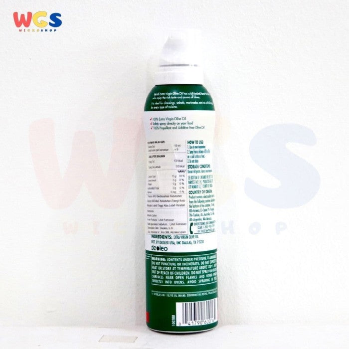 Bertolli Extra Virgin Olive Oil Spray 145 ml - Minyak Zaitun