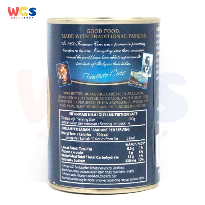 Cirio Bianchi di Spagna Butter Beans - Lima Beans