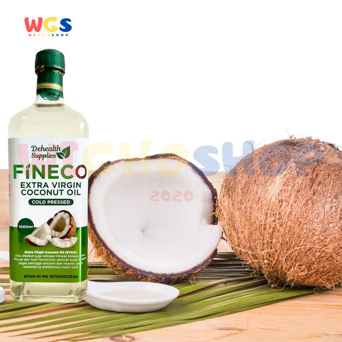 Dehealth Supplies Fineco Extra Virgin Coconut Oil 1000ml – Cold Pressed Pure Coconut Oil