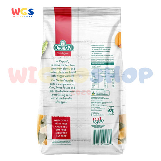 ORGRAN Garden Veggies Penne Pasta Gluten Free Vegan 350g