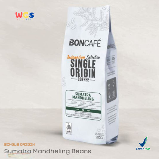 BONCAFE Sumatra Mandheling Single Origin Roasted 100% Arabica Whole Beans Coffee 200g - Coffee Beans