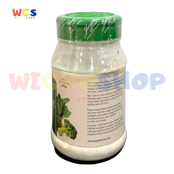 Jay's Kitchen Vegetable Stock Powder Premium Ingredients 200g - Kaldu Sayur Bubuk