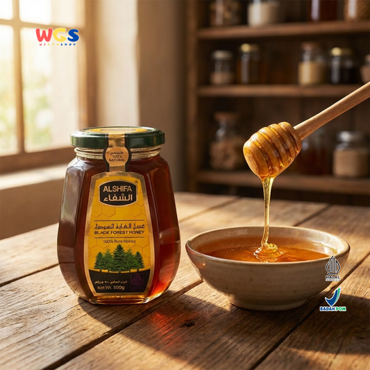 Alshifa Black Forest Honey 500g - Madu Hitam Hutan Alami 100% Pure Honey Premium Import