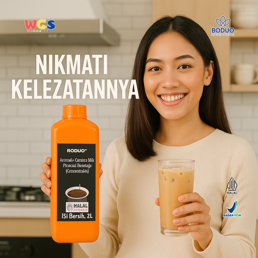 BODUO Aromatic Caramel Milk Flavored Beverage Concentrated 2L | Syrup Karamel Susu