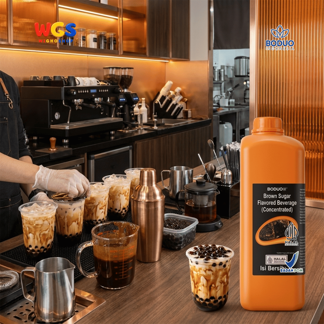 BODUO Brown Sugar Flavored Beverage Concentrate 2L – Concentrated Brown Sugar Syrup for Trendy Drinks