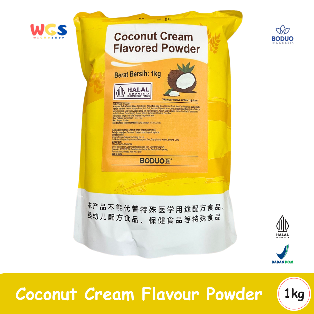 BODUO Coconut Cream Flavored Powder 1kg – Coconut Cream Powder for Drinks & Desserts