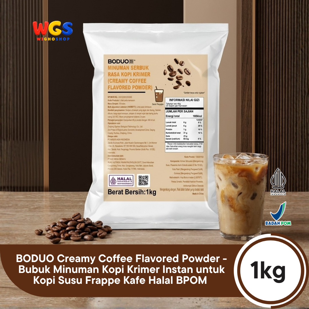 BODUO Espresso & Latte Flavored Powder 1kg – Premium Espresso and Latte Coffee Flavored Powder