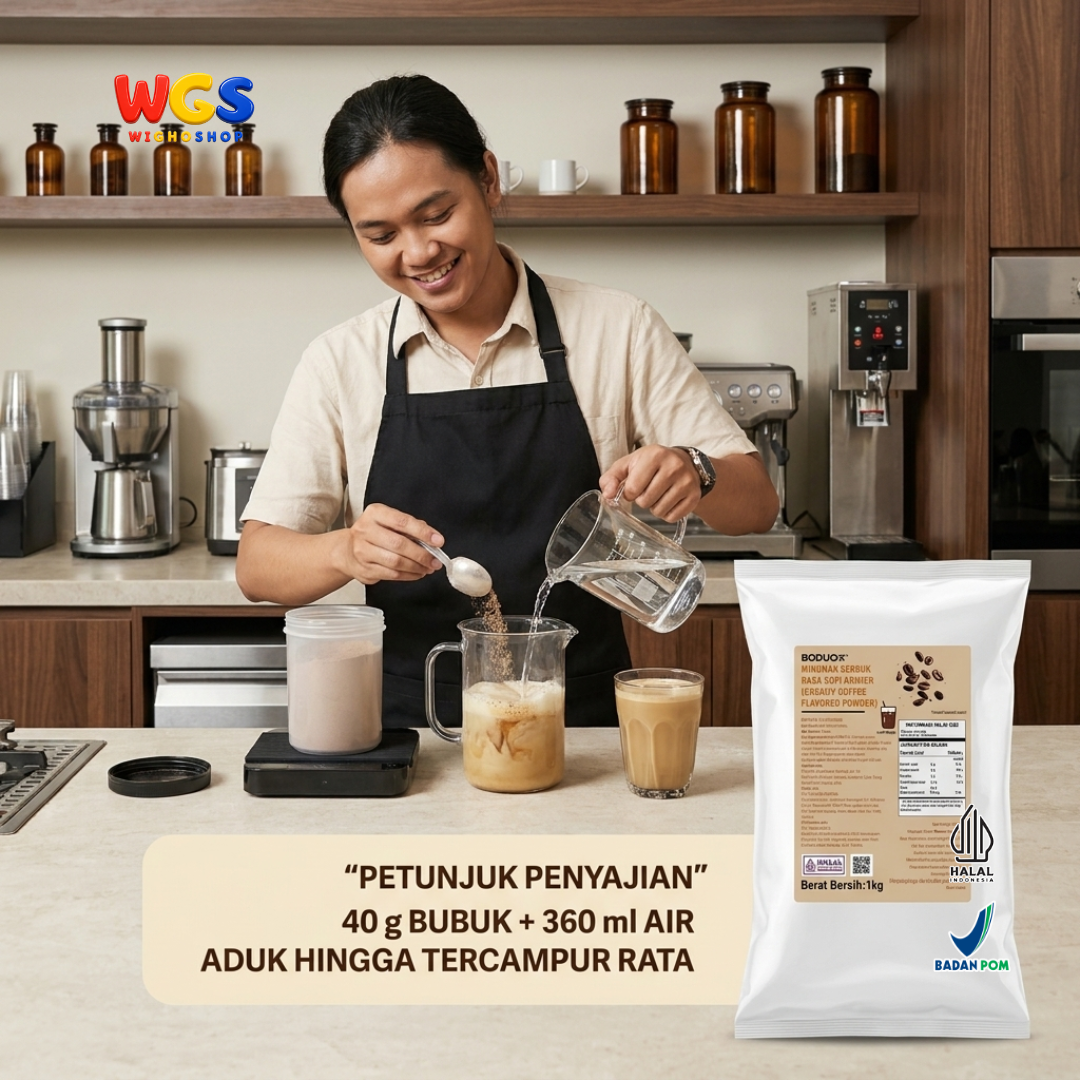 BODUO Espresso & Latte Flavored Powder 1kg – Premium Espresso and Latte Coffee Flavored Powder