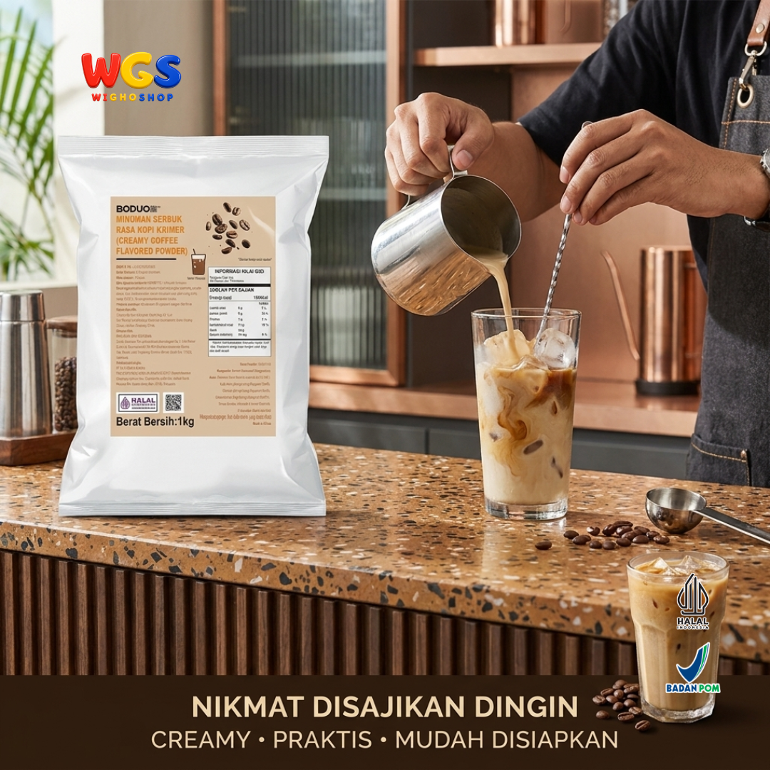BODUO Espresso & Latte Flavored Powder 1kg – Premium Espresso and Latte Coffee Flavored Powder
