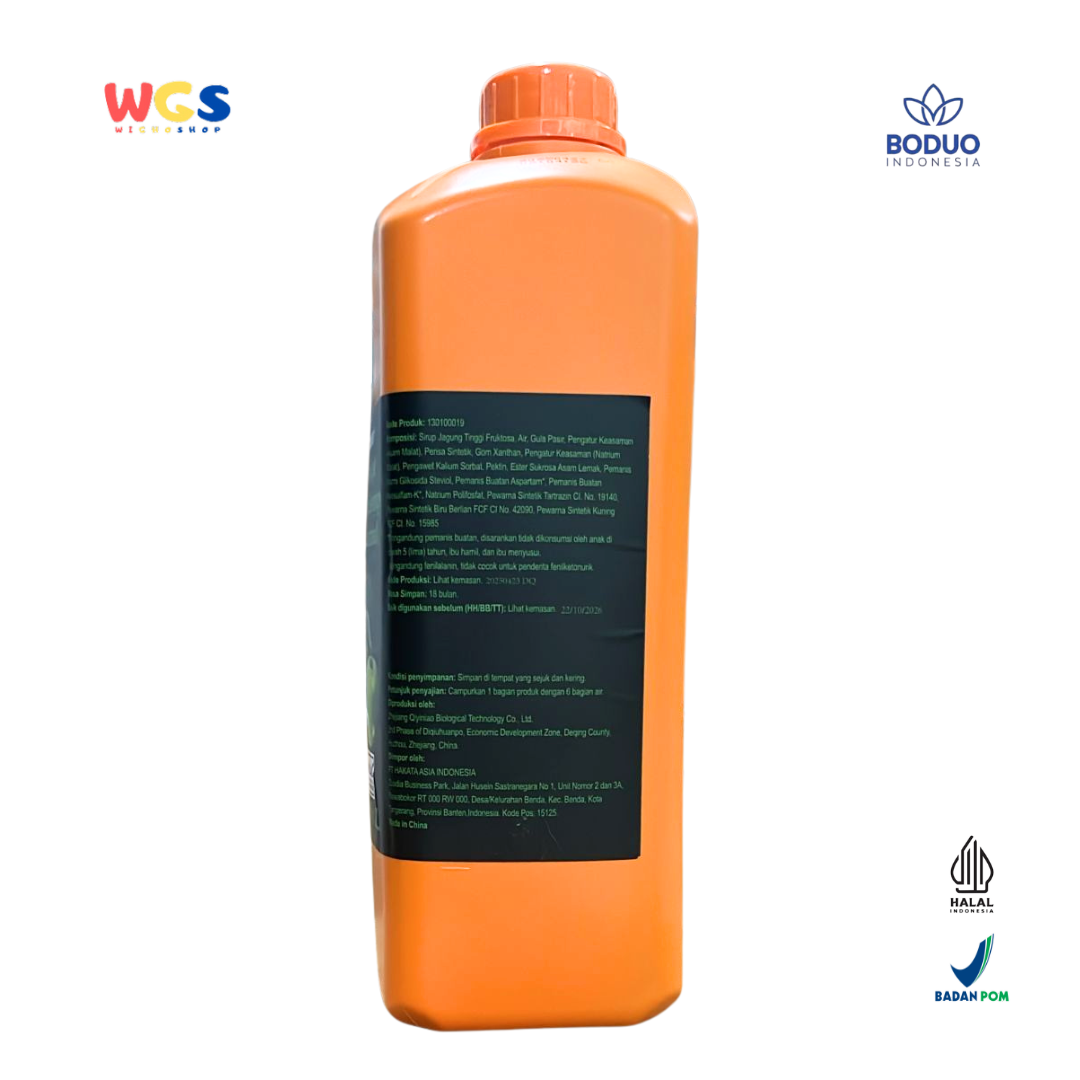 BODUO Green Apple Flavored Beverage Concentrate 2L – Sirup Apel Hijau Segar untuk Minuman & Topping