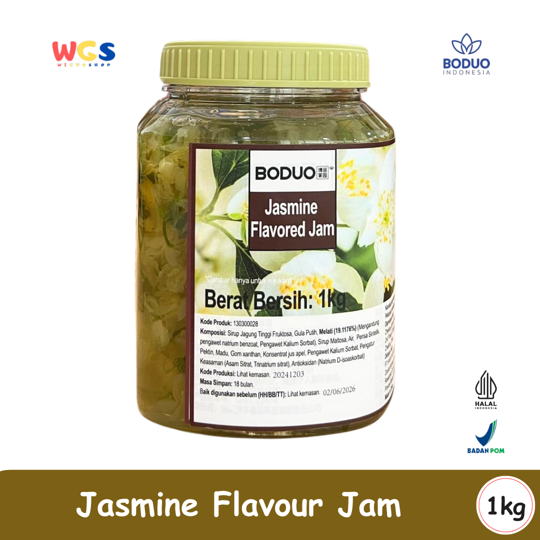 BODUO Jasmine Flavored Jam 1kg – Selai Rasa Melati untuk Minuman Kekinian
