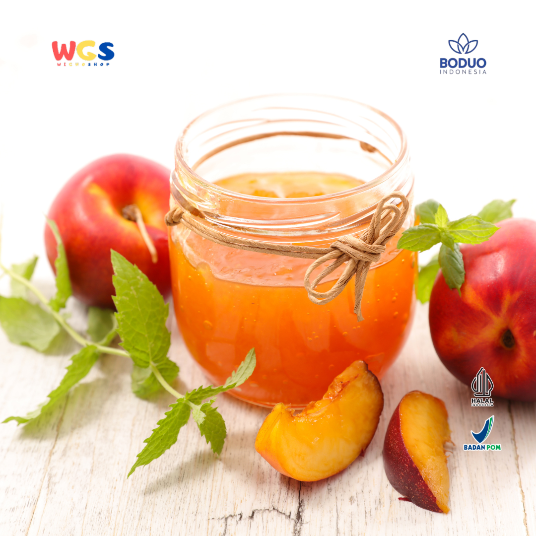 BODUO Jasmine Peach Jam 1kg – Selai Melati & Persik untuk Minuman Kekinian