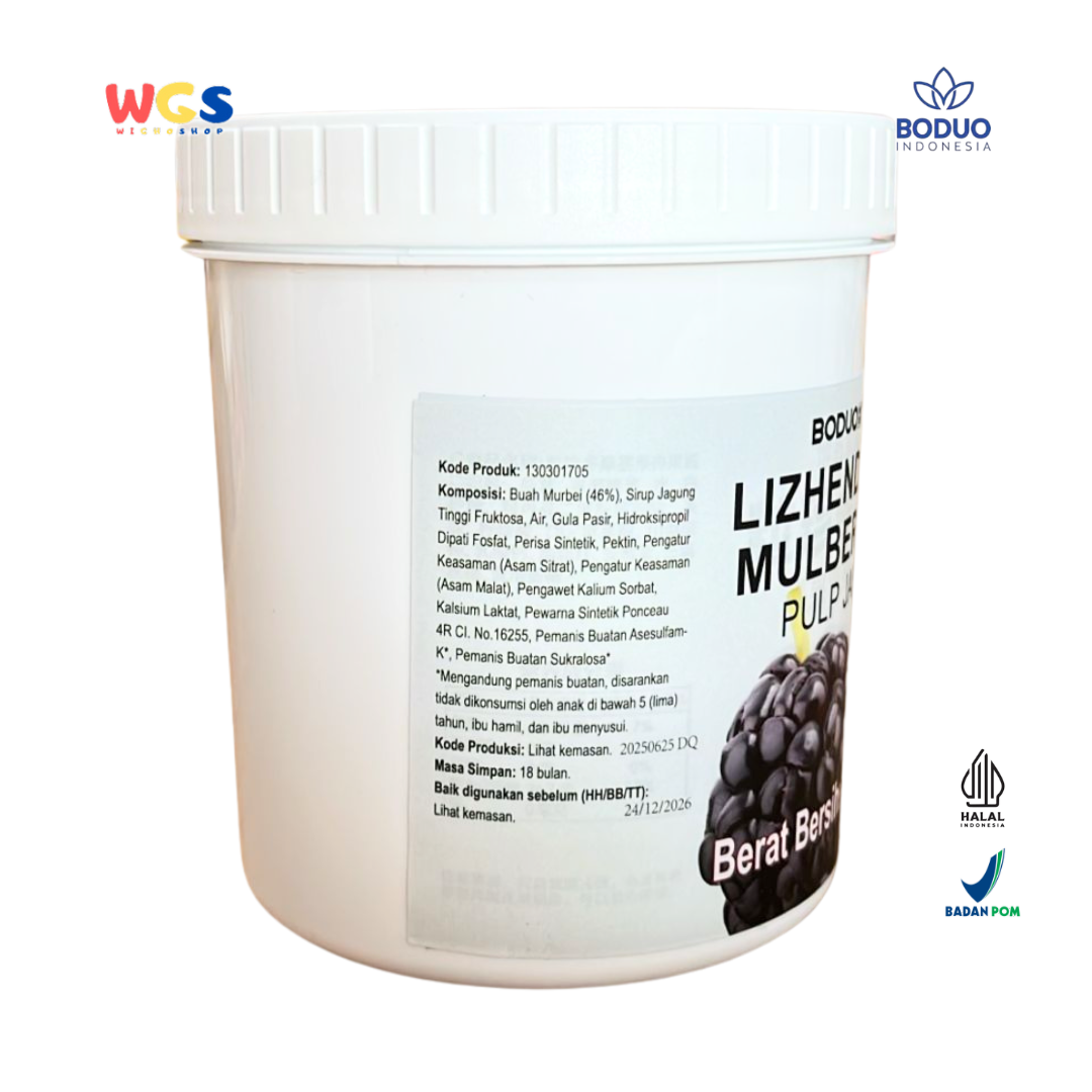 BODUO LIZHENDUO Mulberry Pulp Jam 1.2kg | A Modern Drink Ingredient with Authentic Mulberry Flavor